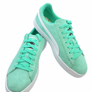 PUMA BISCAY GREEN WHITE GOLD 366574-06 DAMEN SNEAKER LEDER KNÖCHEL FREIZEIT