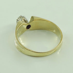 Vintage Damenring 585er 14 K Gelbgold mit Diamanten ca.0,20 ct 57 18,1 mm Ø *