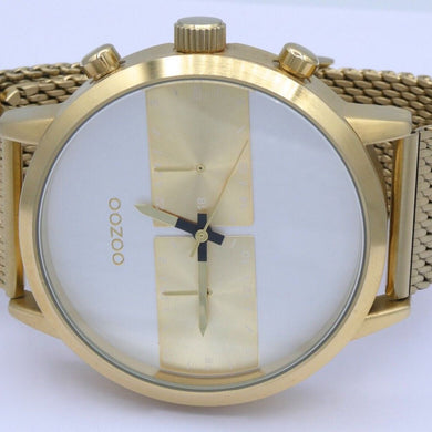 OOZOO Herrenuhr / Chrono-Look / Quarz / Vergoldet