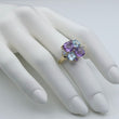 Laden Sie das Bild in den Galerie-Viewer, Damen Ring Topas &amp; Amethyst 375er - 9 K Gold Gr. 57 18,1 mm Ø Wie Neu!
