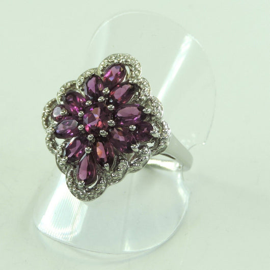 Damen Ring Amethyst 925er Silber 60 19,1 mm Ø