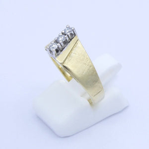 Damenring 585er - 14 Karat Gelbgold mit Diamanten ca. 0.30 ct. / 55 17,5 mm Ø