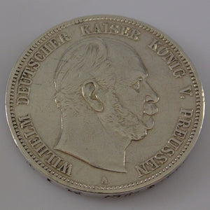 5 Mark Silber Silbermünze / Wilhelm Deutscher Kaiser König V. Preussen / 1876 A