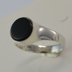 Vintage Damenring Onyx / 835 Silber