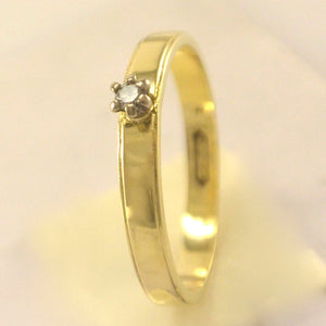 Damenring mit ca. 0.8ct. Diamant / 585er 14 Karat Gold - 55 17,5 mm Ø *