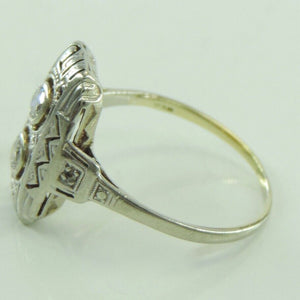 Antiker Damen-Ring mit ca. 0.32 ct. Diamanten / 585er Gold - 56 17,8 mm Ø *