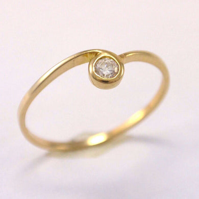 Vintage Damenring mit 0.10 ct. Zirkonia / 333er 8 Karat Gold 56 17,8 mm Ø *