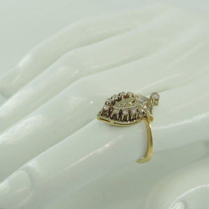 Vintage Damenring 583er Gold mit Diamanten ca. 0.50 ct / 59 18,8 mm Ø *