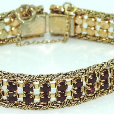 Vintage Damen Armband Vergoldet mit Farbsteine