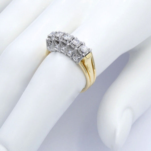 Vintage Damenring 750er 18 K. Gelbgold mit Diamanten 0.60 ct. /57 18,1 mm Ø