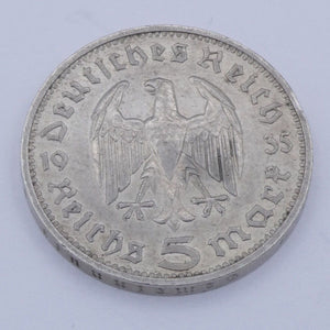 Drittes Reich 5 Reichsmark Silbermünze 1935 J