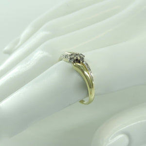 Vintage Damenring 585er 14 Karat Gold mit Diamanten 0,25 ct 63 20,0 mm Ø *