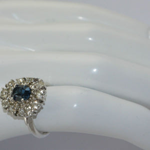 Damen Ring mit Blautopas & Zirkonia/ 925er Silber