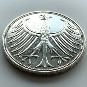 5 Deutsche Mark Silberadler 1951 F