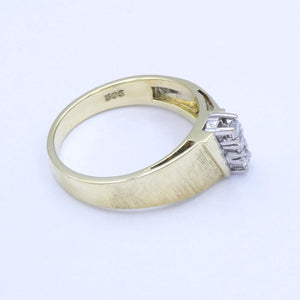 Damenring 585er - 14 Karat Gelbgold mit Diamanten ca. 0.30 ct. / 55 17,5 mm Ø