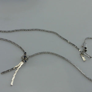 Collier mit "Saphire" / 835 Silber / ca. 40,0 cm