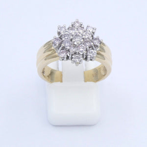 Damenring 585er 14 Karat mit Diamanten ca. 0.85 ct. / 55 17,5 mm Ø