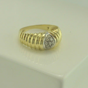 Vintage Damenring Brillanten 0.20 ct. 585er 14 K Gold 55 17,5 mm Ø *