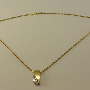 Kette 333er Gold & Zirkonia Anhänger 585er -Karat Gelbgold 45cm