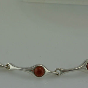 schönes Armband mit Karneol / 925er Silber / ca. 16,5 cm