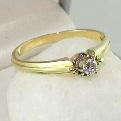 Vintage Damen-Ring mit 0.20 ct.Brillant / 585er -14 Karat Gold 57 18,1 mm Ø*