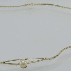 Vintage Collier & Perle / 333er 8 Karat Gelbgold / ca. 44 cm