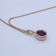 Laden Sie das Bild in den Galerie-Viewer, Vintage Kette mit Anhänger &amp; Amethyst / 333er 8 K Gelbgold / 60 cm
