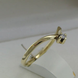 Damen-Ring mit Brillant / 585er - 14 Karat Gold / Gr. 51 16,2 mm Ø