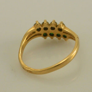 Vintage Damen-Ring mit Zirkonia Farbstein / 583er 14 Karat Gold 54 17,2 mm Ø *