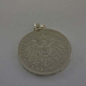 5 Mark Deutsches Reich Wilhelm II. König von Württemberg 1899 F