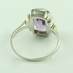 Vintage Damenring 835er Silber mit Amethyst 54 17,2 mm Ø