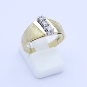 Damenring 585er - 14 Karat Gelbgold mit Diamanten ca. 0.30 ct. / 55 17,5 mm Ø