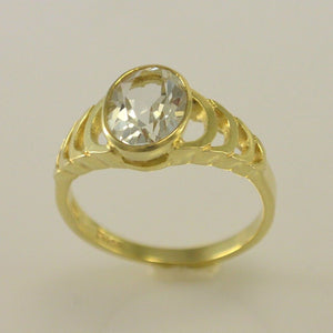 Damenring mit Zirkonia / 333er 8 Karat Gold 55 17,5 mm Ø *