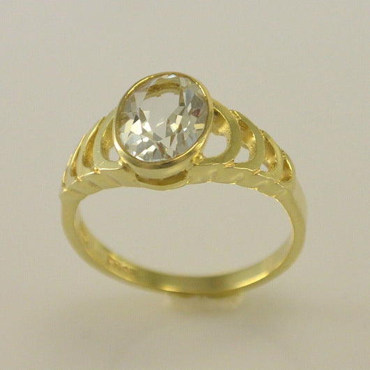 Damenring mit Zirkonia / 333er 8 Karat Gold 55 17,5 mm Ø *