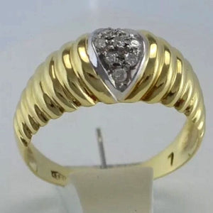 Vintage Damenring Brillanten 0.20 ct. 585er 14 K Gold 55 17,5 mm Ø *