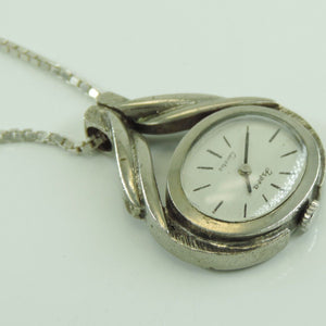 Vintage "Ispra" Taschenuhr Quartz mit 925er Silber Kette