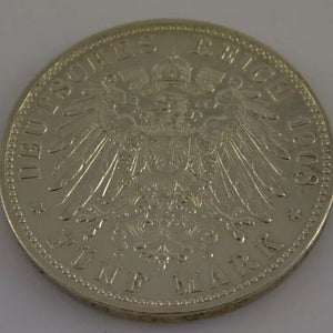 5 Reichsmark 1908 Otto König von Bayern D / guter Zustand!