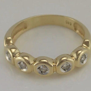 Damenring 0.15 ct. Brillanten / 585er 14 Karat Gold 58 18,1 mm Ø *