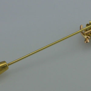 Anstecknadel Trachtenschmuck - Eichenblattdekor / 585er - 14 K Rot- & Gelbgold