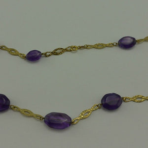 Vintage Kette - mit Amethysten 333er 8 Karat Gold - 57 cm