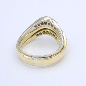 Damenring 750er -18 Karat Gelbgold mit Diamanten ca. 0.20 ct. / 53 16,8 mm Ø