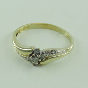 Vintage Damenring 585er 14 Karat Gold mit Diamanten 0,25 ct 63 20,0 mm Ø *