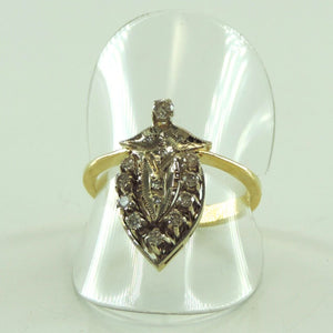 Vintage Damenring 583er Gold mit Diamanten ca. 0.50 ct / 59 18,8 mm Ø *