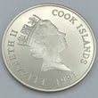 Laden Sie das Bild in den Galerie-Viewer, Cook Islands 50 Dollars 1991 Elizabeth II., Serie Endangered World Wildlife - Eu
