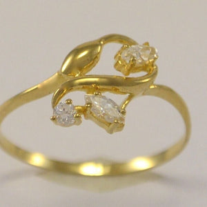 Damenring mit Zirkonia / 750er 18 Karat Gold 53 16,8 mm Ø *