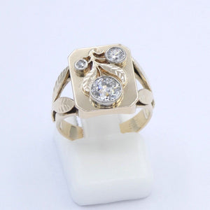 Damenring Diamanten 585er - 14 Karat Rotgold ca.0.65 ct. / 49 15,6 mm Ø