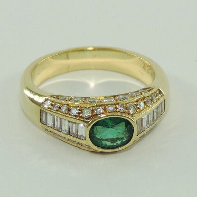 Wempe Damenring mit Smaragd 0.63ct & Diamanten 0.78ct / 750er Gold 18 Karat *