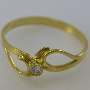 Damenring mit Zirkonia / 585er 14 Karat Gold 54 17,2 mm Ø *