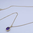 Laden Sie das Bild in den Galerie-Viewer, Vintage Kette mit Anhänger &amp; Amethyst / 333er 8 K Gelbgold / 60 cm
