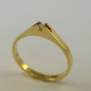 Vintage Damenring mit Brillant / 333er 8 Karat Gold 56 17,8 mm Ø *